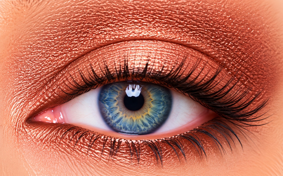 Goldstone Shimmer ShadowSense warm terra cotta eye color