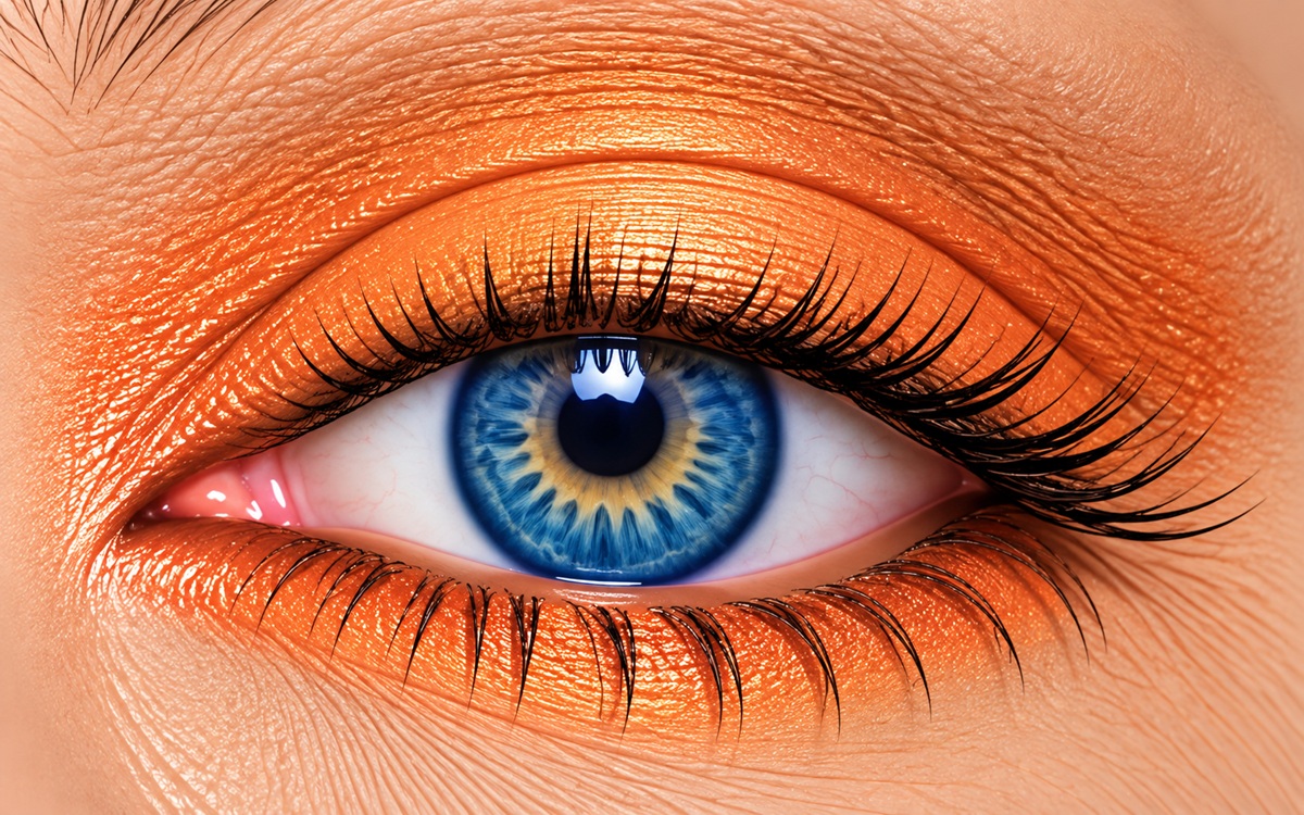 Amped Up Orange ShadowSense cantaloupe orange matte eye color