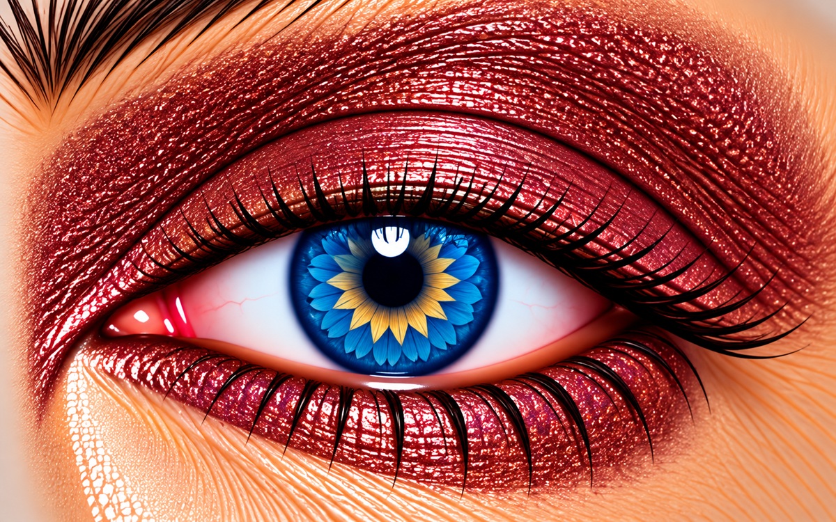 Bandana Shimmer ShadowSense golden brick red shimmer eye color