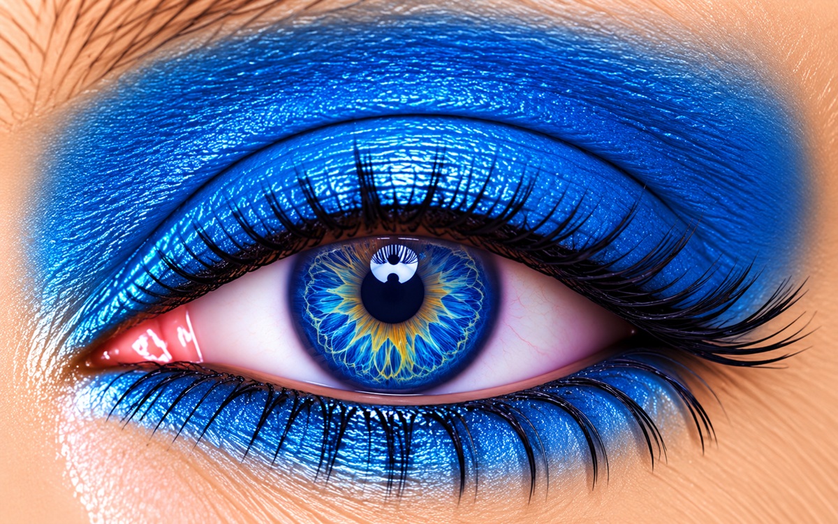 Blue ShadowSense vibrant blue matte eye color