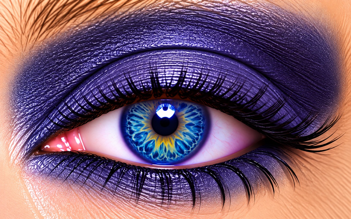 Indigo ShadowSense deep navy purple matte eye color