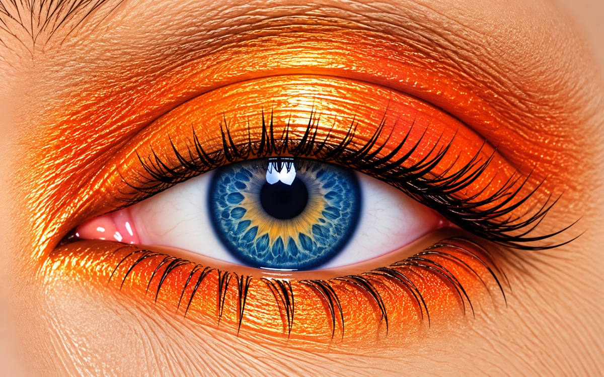 Orange ShadowSense vibrant orange matte eye color