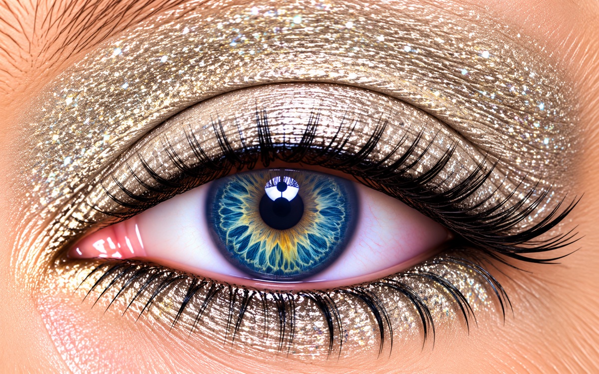 Platinum Glitter ShadowSense silver multicolor glitter eye color