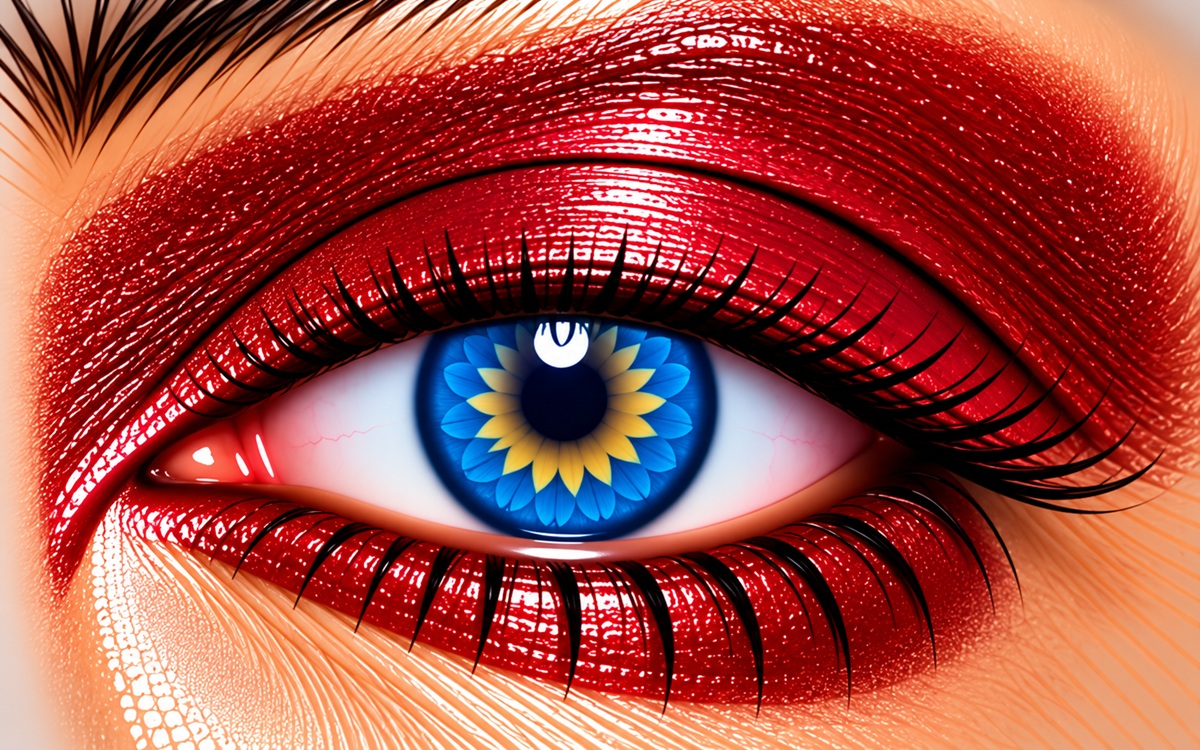 Red ShadowSense vibrant red matte eye color