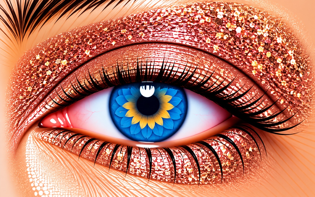 Rose Gold Glitter ShadowSense rose gold glitter eye color