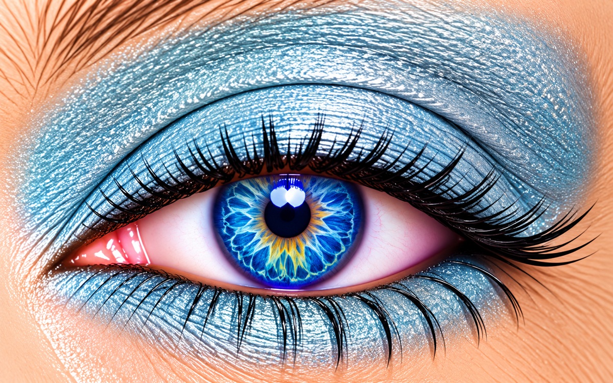 Sea Glass Shimmer ShadowSense airy sky blue metallic eye color
