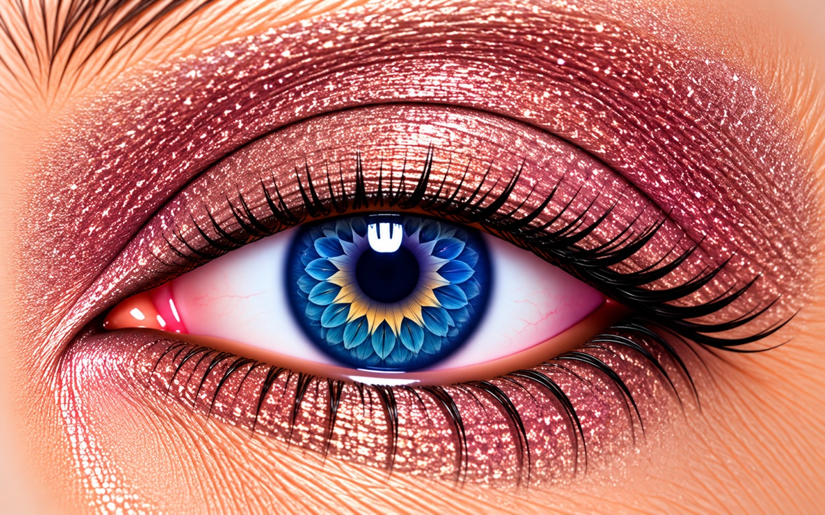 Shell Glitter ShadowSense rosy pink iridescent glitter eye color