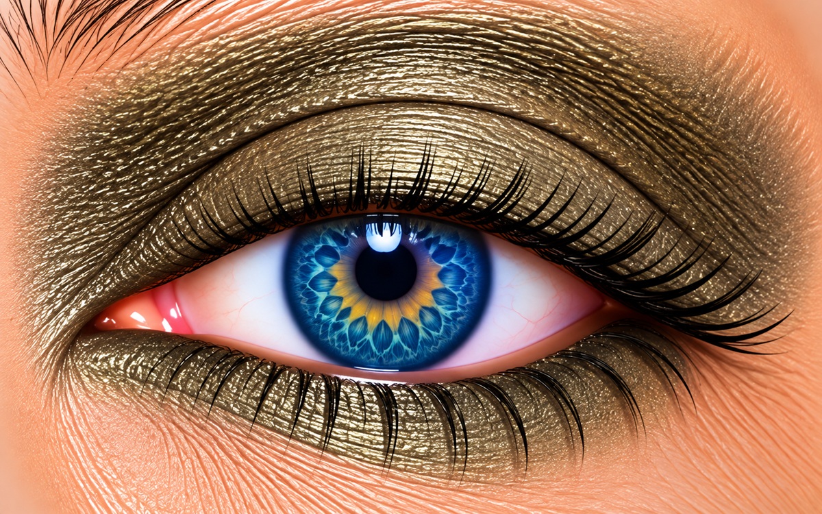 Smoke Shimmer ShadowSense olive green golden shimmer eye color