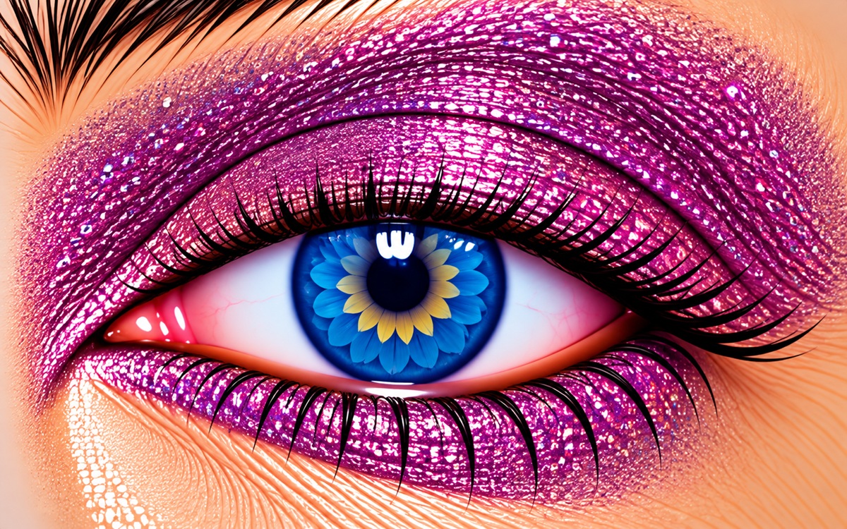 Tropical Orchid Glitter ShadowSense bright violet pink shimmer eye color