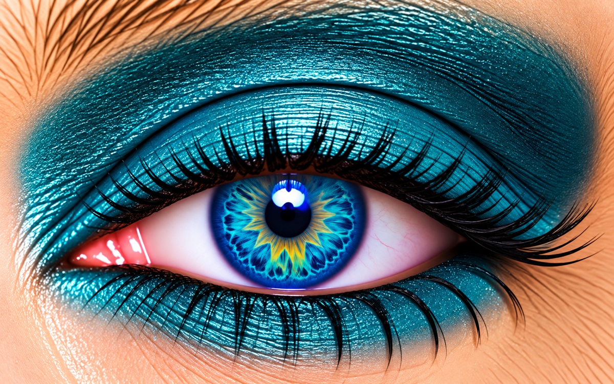 Turquoise ShadowSense deep earthy blue green eye color