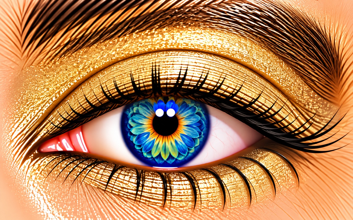 Warm Gold Shimmer ShadowSense vibrant gold shimmer eye color